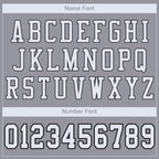 Custom Light Gray White-Black Mesh Authentic Football Jersey photo 3