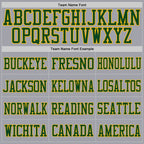 Custom Light Gray Green-Gold Mesh Authentic Football Jersey photo 2