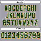 Custom Light Gray Green-Gold Mesh Authentic Football Jersey photo 3