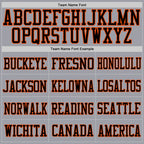 Custom Light Gray Black-Orange Mesh Authentic Football Jersey photo 2