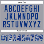 Custom Light Gray White-Royal Mesh Authentic Football Jersey photo 3