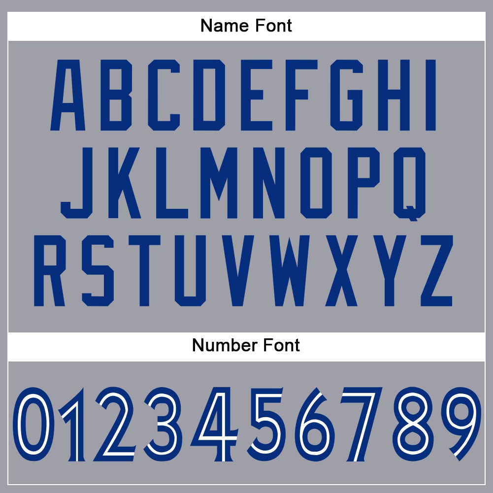 Custom Light Gray White-Royal Mesh Authentic Football Jersey photo 3