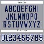 Custom Light Gray Navy-White Mesh Authentic Football Jersey photo 3