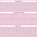 Custom Light Pink Gray-White Authentic Throwback Basketball Shorts photo 3