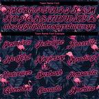 Custom Black Black-Pink Flamingo 3D Pattern Long Sleeve Performance T-Shirt photo 4