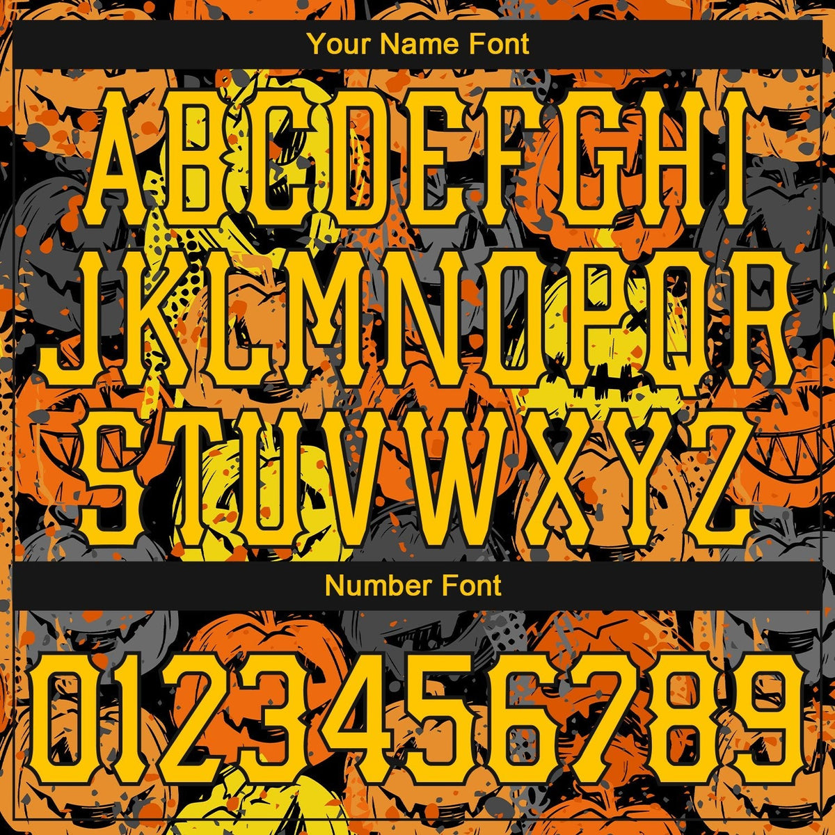 Custom 3D Pattern Halloween Pumpkins Long Sleeve Performance T-Shirt photo 3
