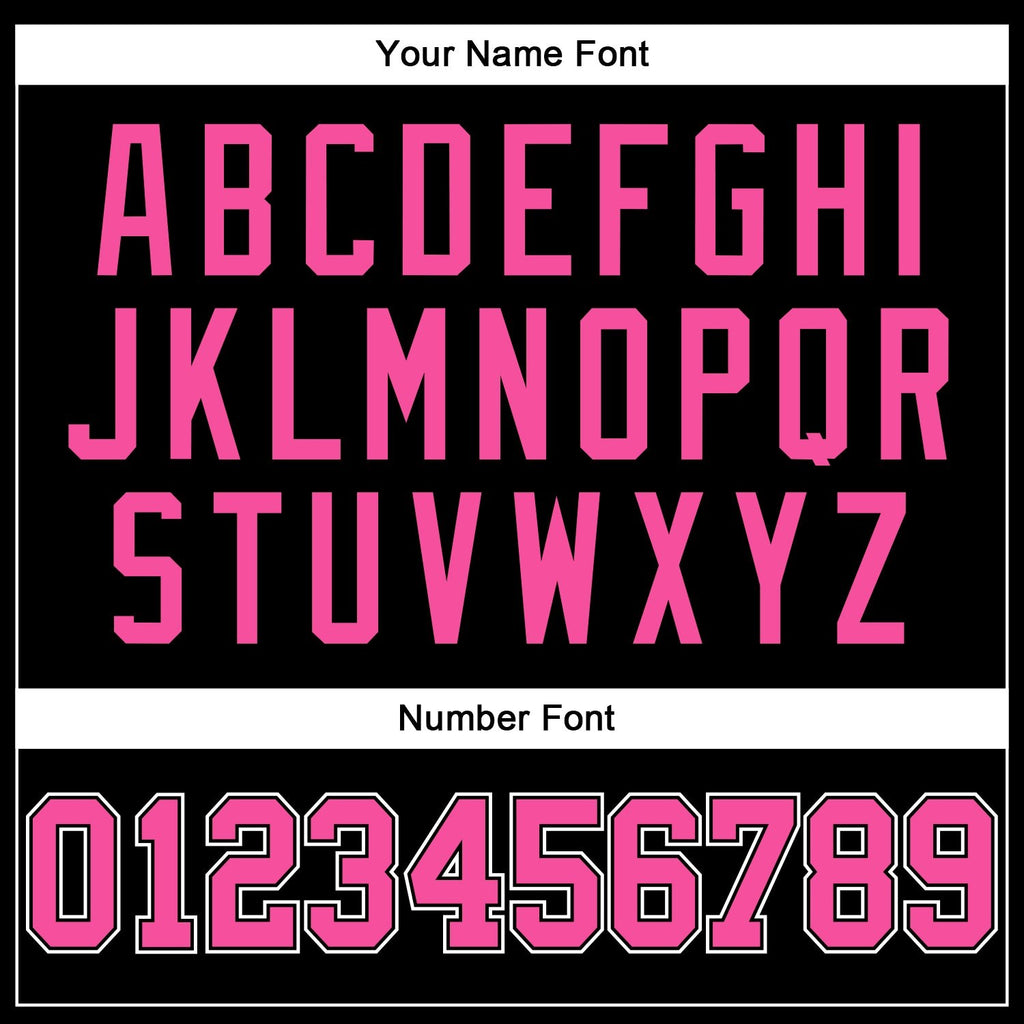 Custom Black Pink-White Long Sleeve Performance T-Shirt photo 5