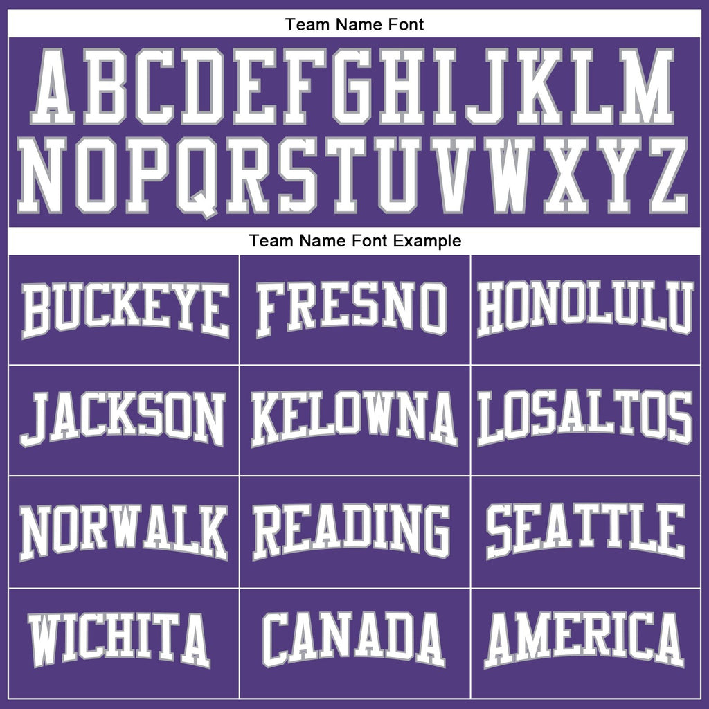 Custom Purple White-Gray Long Sleeve Performance T-Shirt photo 3