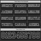 Custom Black White Long Sleeve Authentic Football Jersey photo 2