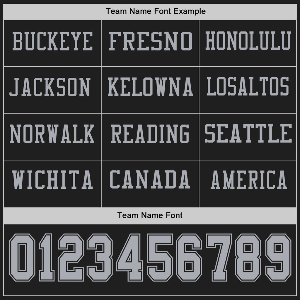 Custom Black Gray Long Sleeve Authentic Football Jersey photo 2