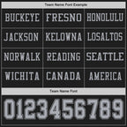 Custom Black Gray Long Sleeve Authentic Football Jersey photo 2