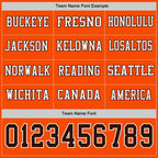 Custom Orange Brown-White Long Sleeve Authentic Football Jersey photo 2