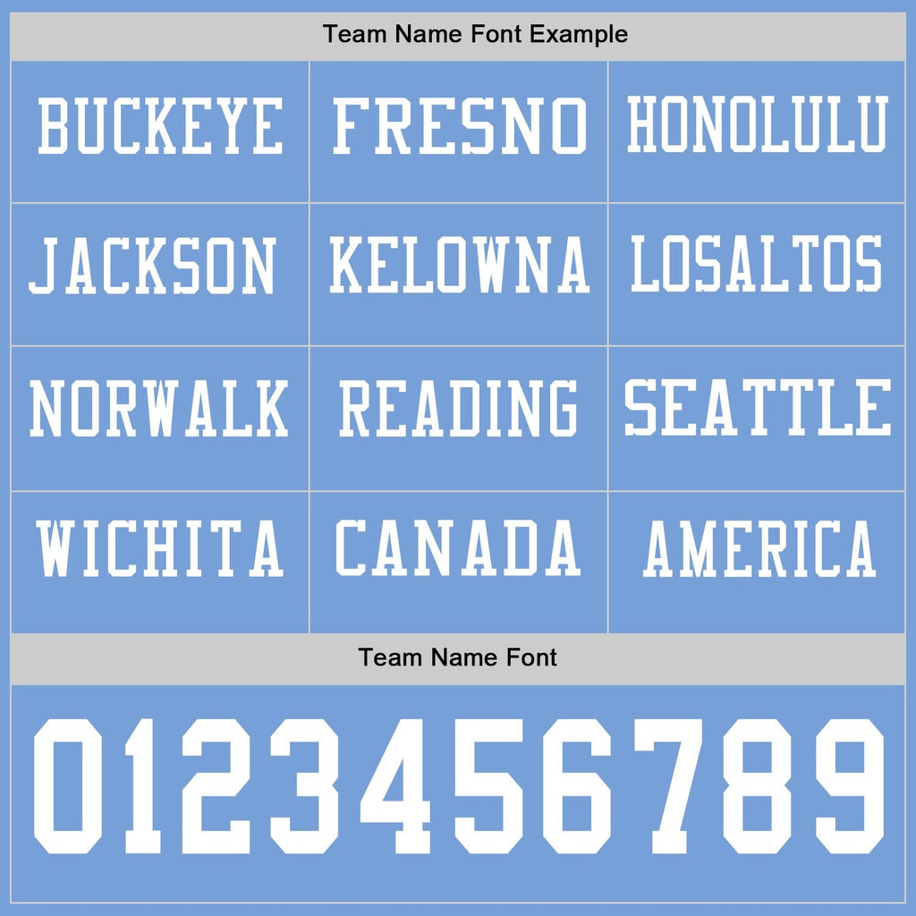 Custom Light Blue White Long Sleeve Authentic Football Jersey photo 2