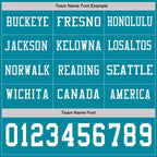 Custom Teal White Long Sleeve Authentic Football Jersey photo 2