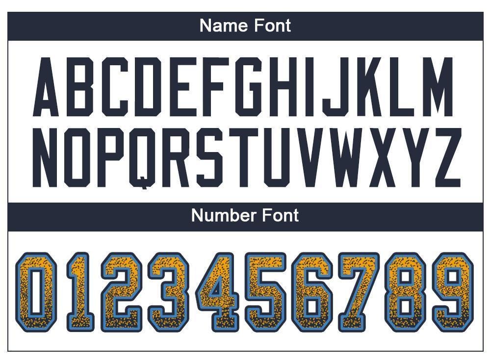 Custom Gold Navy-Powder Blue Drift Fashion Football Jersey photo 4