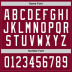 Custom Maroon White Hockey Jersey photo 2