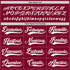 Custom Maroon White Hockey Jersey photo 3