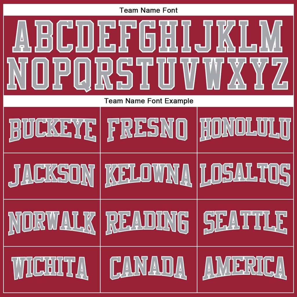 Custom Maroon Gray-White Authentic Throwback Basketball Jersey photo 2
