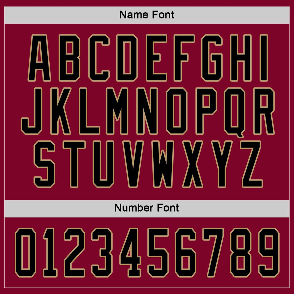 Custom Maroon Black-Old Gold Hockey Jersey photo 2