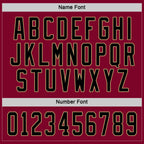 Custom Maroon Black-Old Gold Hockey Jersey photo 2