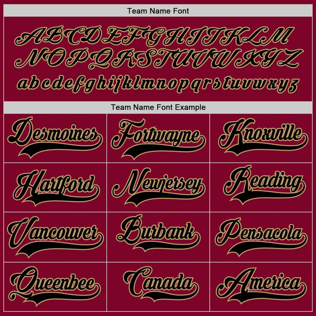 Custom Maroon Black-Old Gold Hockey Jersey photo 3