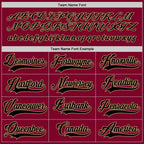 Custom Maroon Black-Old Gold Hockey Jersey photo 3