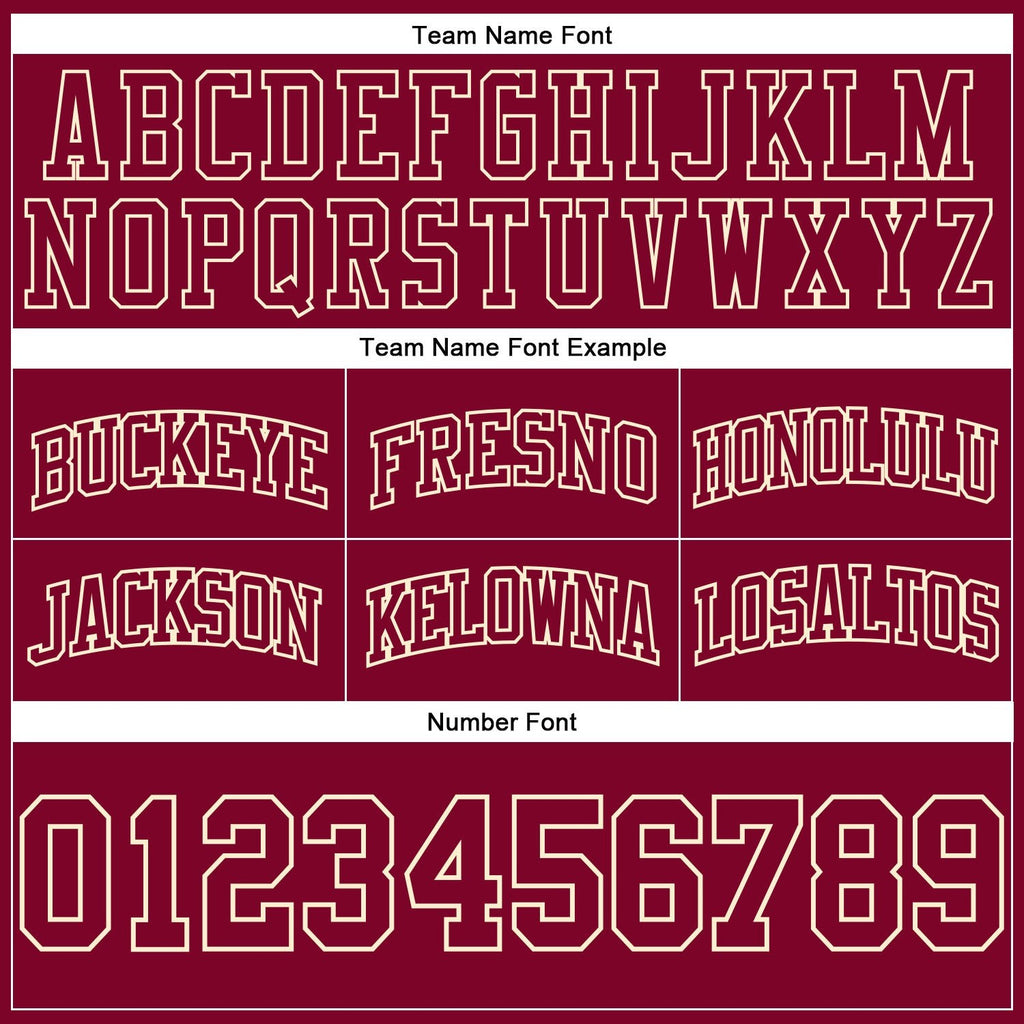 Custom Maroon Maroon-Cream Authentic Throwback Basketball Shorts photo 2