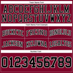 Custom Maroon Black-White Authentic Throwback Basketball Shorts photo 2