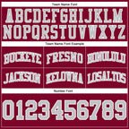 Custom Maroon Gray-White Authentic Throwback Basketball Shorts photo 2