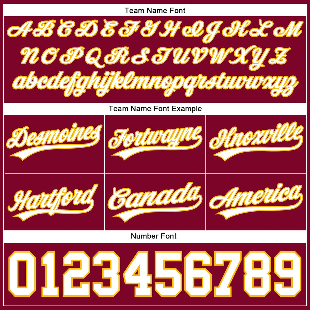 Custom Maroon White-Gold Authentic Throwback Basketball Shorts photo 2
