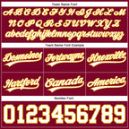Custom Maroon White-Gold Authentic Throwback Basketball Shorts photo 2
