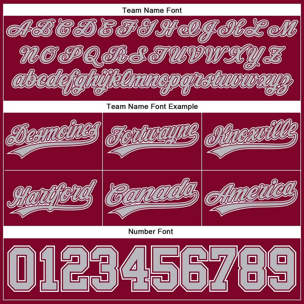 Custom Maroon Gray-White Authentic Throwback Basketball Shorts photo 2