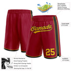 Custom Maroon Gold-Black Authentic Basketball Shorts photo 2