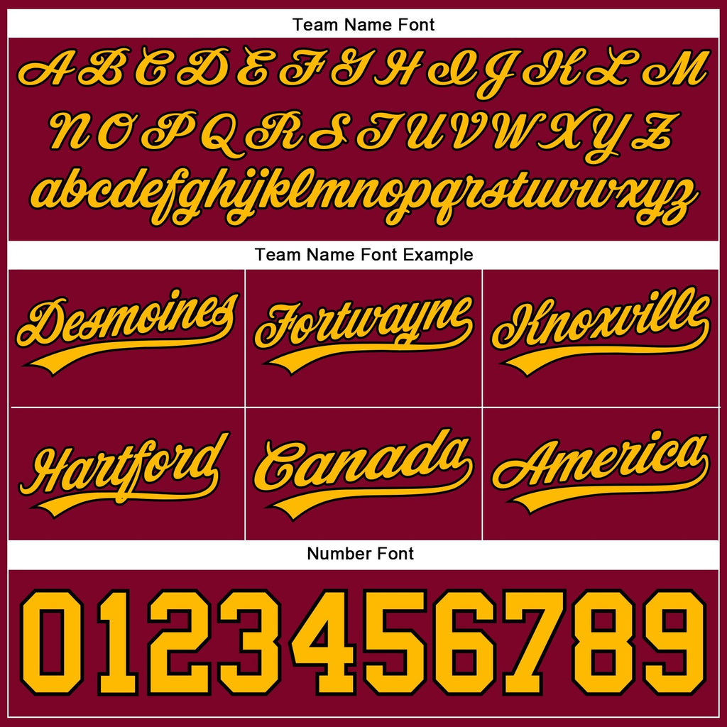 Custom Maroon Gold-Black Authentic Basketball Shorts photo 3
