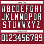Custom Maroon White-Black Hockey Lace Neck Jersey photo 4