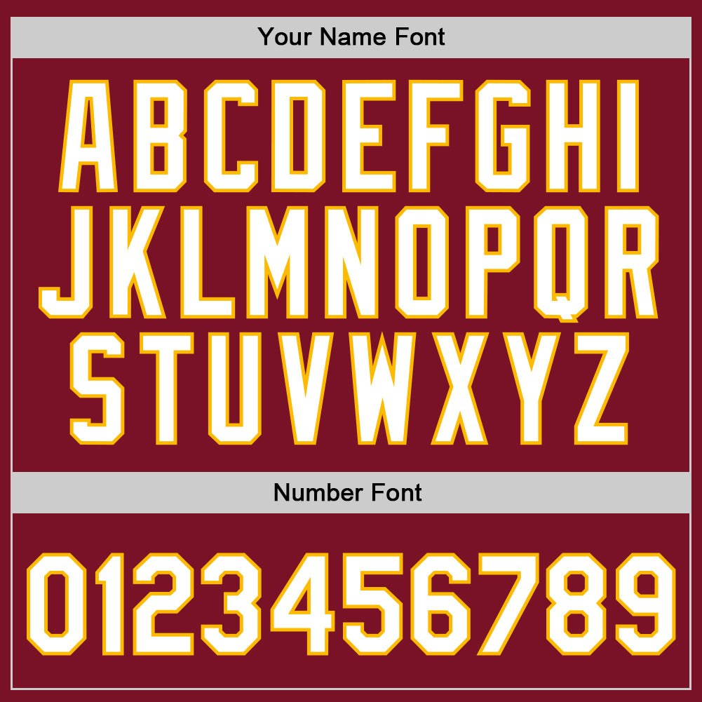 Custom Maroon White-Gold Authentic Throwback Basketball Jersey photo 3