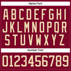 Custom Maroon Cream Hockey Lace Neck Jersey photo 4