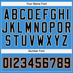 Custom Powder Blue Black-Orange Baseball Jersey photo 3