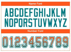 Custom Orange Aqua-White Drift Fashion Football Jersey photo 3