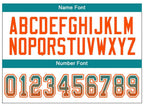 Custom Aqua Orange-White Drift Fashion Football Jersey photo 5