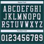 Custom Midnight Green White-Black Mesh Authentic Football Jersey photo 4