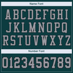 Custom Midnight Green Light Gray-Black Mesh Authentic Football Jersey photo 4
