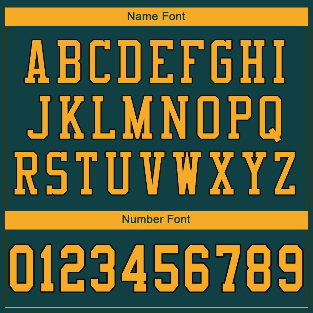 Custom Midnight Green Gold-Black Mesh Authentic Football Jersey photo 4