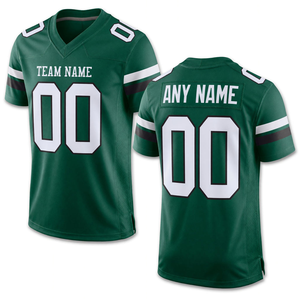 Custom Midnight Green White-Black Mesh Authentic Football Jersey