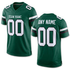Custom Midnight Green White-Black Mesh Authentic Football Jersey