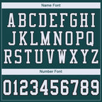 Custom Midnight Green White-Black Mesh Authentic Football Jersey photo 4