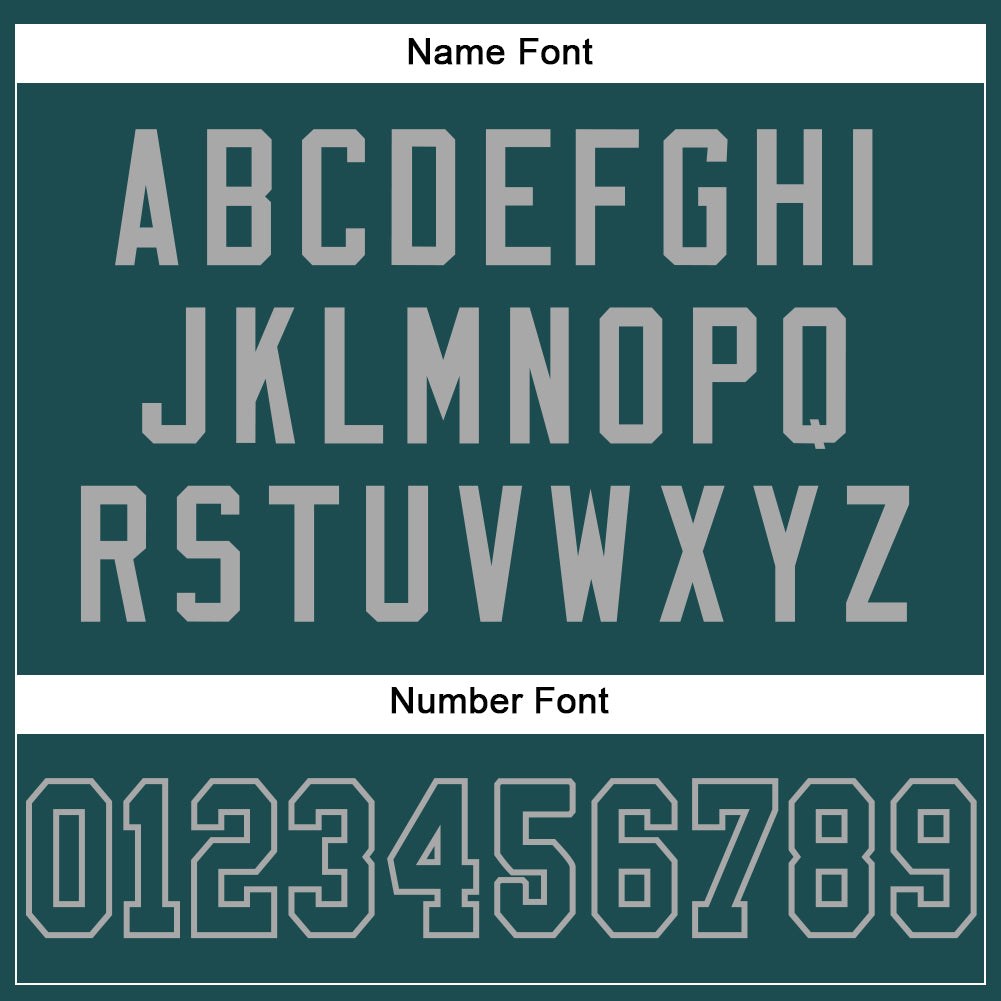 Custom Midnight Green Midnight Green-Gray Mesh Authentic Football Jersey photo 3