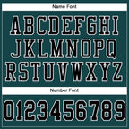 Custom Midnight Green Black-White Mesh Authentic Football Jersey photo 3