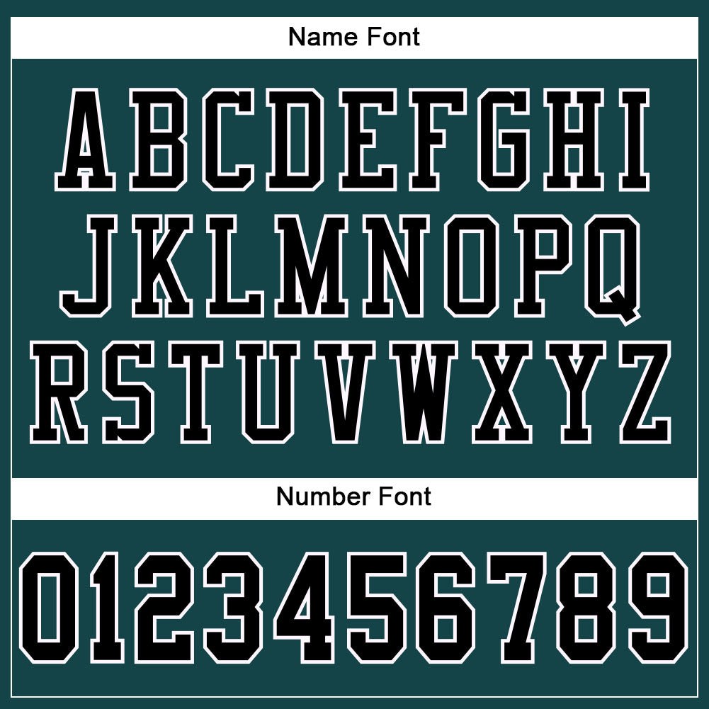 Custom Midnight Green Black-White Mesh Authentic Football Jersey photo 3