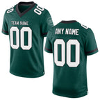 Custom Midnight Green White Gray-Black Mesh Authentic Football Jersey